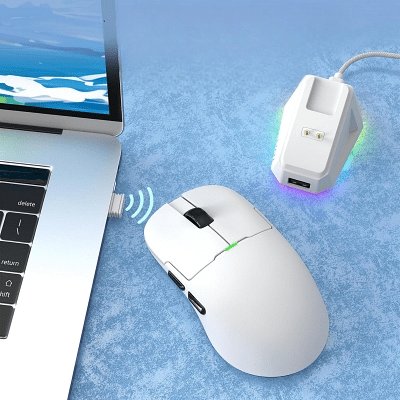 Souris Gamer Sans Fil - WirelessGamerMouse™ - Blanc